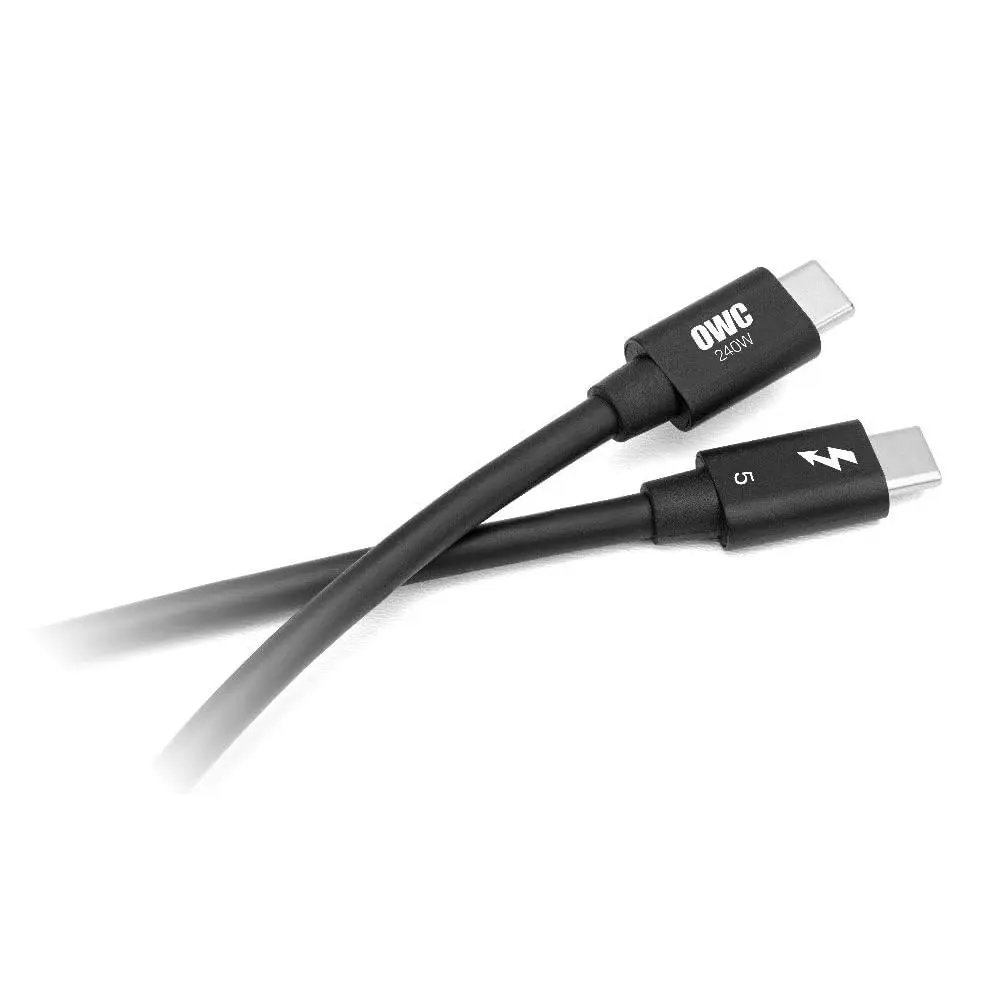 OWC THUNDERBOLT 5 (USB-C) 2.0 METER (78.7 ) CABLE - BLACK - UP TO 80GB/S DATA SP