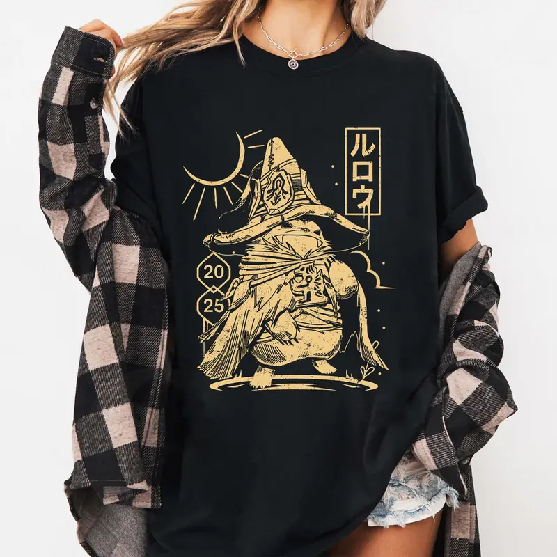 Rove WudWud Monster Hunter Wilds T-Shirt, Vintage Graphic Fantasy Adventure Unisex Gift For Him Or Her, Casual Crewneck Cotton Tops