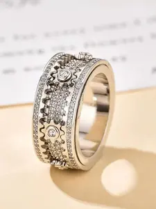 Fidget Ring for Anxiety Relief, Rotating Gear Fidget Ring, Adjustable Mechanical Jewelry, Unisex Stress-Relief Accessory
