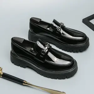 Men's Business Style Solid Color Loafers, 2025-2026 New StyleFashionable Classic Round Toe Slip-on Loafers for WorkOffice, Casual Comfortable Work Shoes for Daily WearLoafer Shoes,Man shoe Black