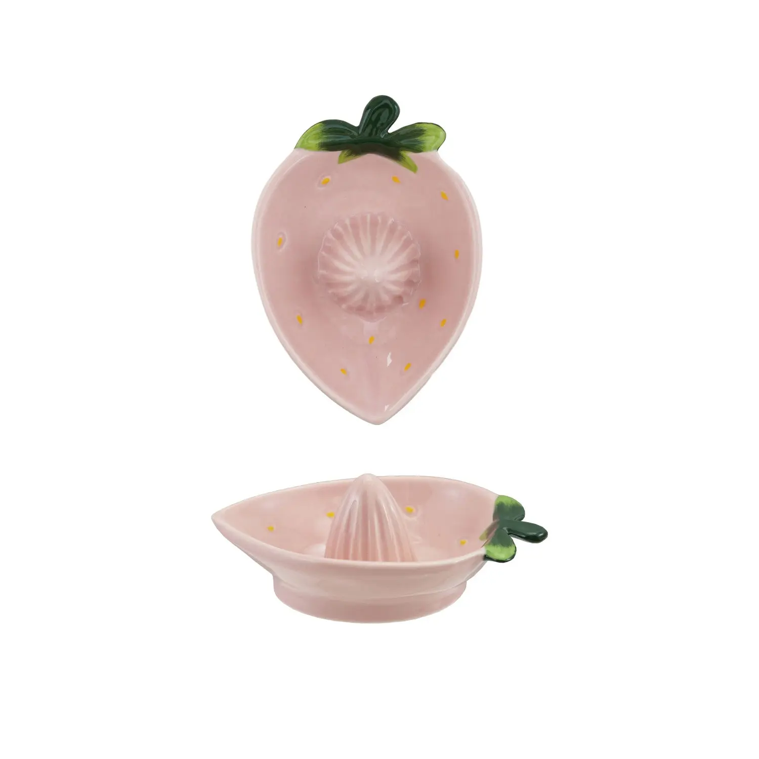 Strawberry-Shaped Hand-Painted Stoneware Juicer, Kitchen Utensil for Fruit & Vegetable Juicing, Utensils