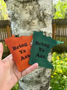 Bring Ya Ass | MN Made | Minnesota Coaster | Charles Barkley Bring Ya Ass | Leather Minnesota Coaster | Minnesota Artist