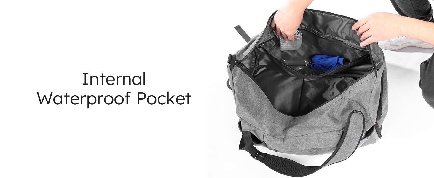 Kookoomia Gym Bag with Shoes Compartment and Wet Pocket Convertible Duffle Bag and Gym Backpack Waterproof Sports Bag with 2 Bottle Holders Multipurpose Weekender Overnight Backpack for Men