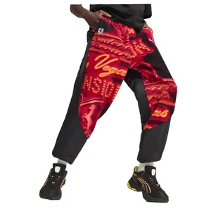 PUMA Mens Scuderia Ferrari Race Neon Energy Fleece Pants Casual - Black