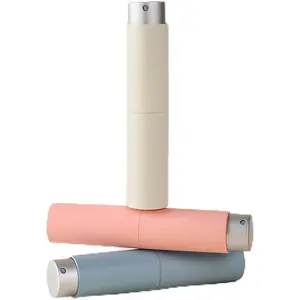 3 Pack Refillable Perfume Bottle for Travel, 8ml Atomizer Fragance Spray Pump, Size Mist Dispenser, Leafproof Scent Sprayer (White+Pink+Blue)
