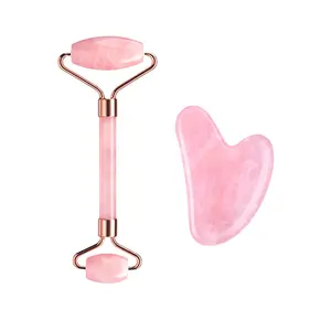 Natural Jade Roller Gua Sha Set for Lymphatic Drainage Puffiness Relief Firming Lifting Skin Tools for Women's Skincare Routine Beauty Enthusiasts Self Care Gifts - Comfort Comfort