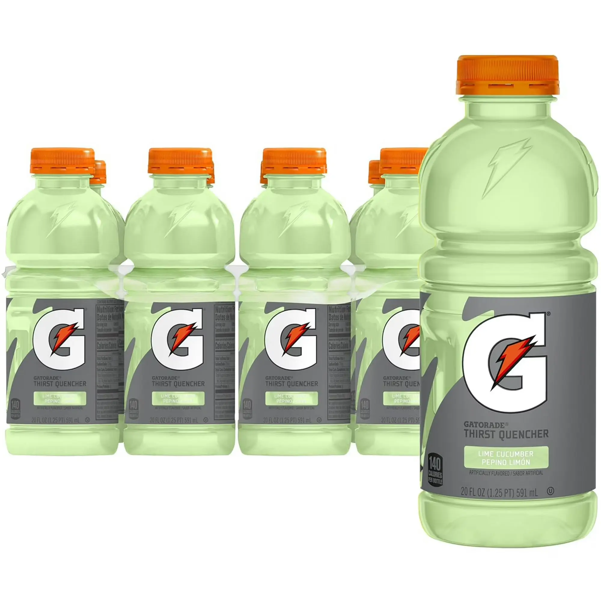 Gatorade Orange Thirst Quencher Sports Drink, 20 oz, 8 Pack Bottles