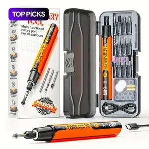 39-Piece USB Polishing Electric Tool Set, Car Polisher, Cordless Drill Bits, USB Rotary Kit for Wood Metal Gemstone Grinding & Polishing