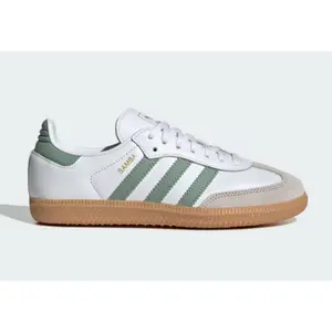 adidas Samba OG Cloud White Silver Green JP5479 Womens Fashion Shoes New