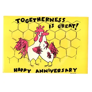 Vintage Musical Postcard Company Happy Anniversary Postcard for Record Player