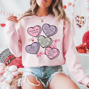 Valentine Lyrics Candy Tshirt/Sweatshirt/Hoodie, Valentine 2025 Heart Shirt, Valentine Light Pink Shirt, Valentine Shirt