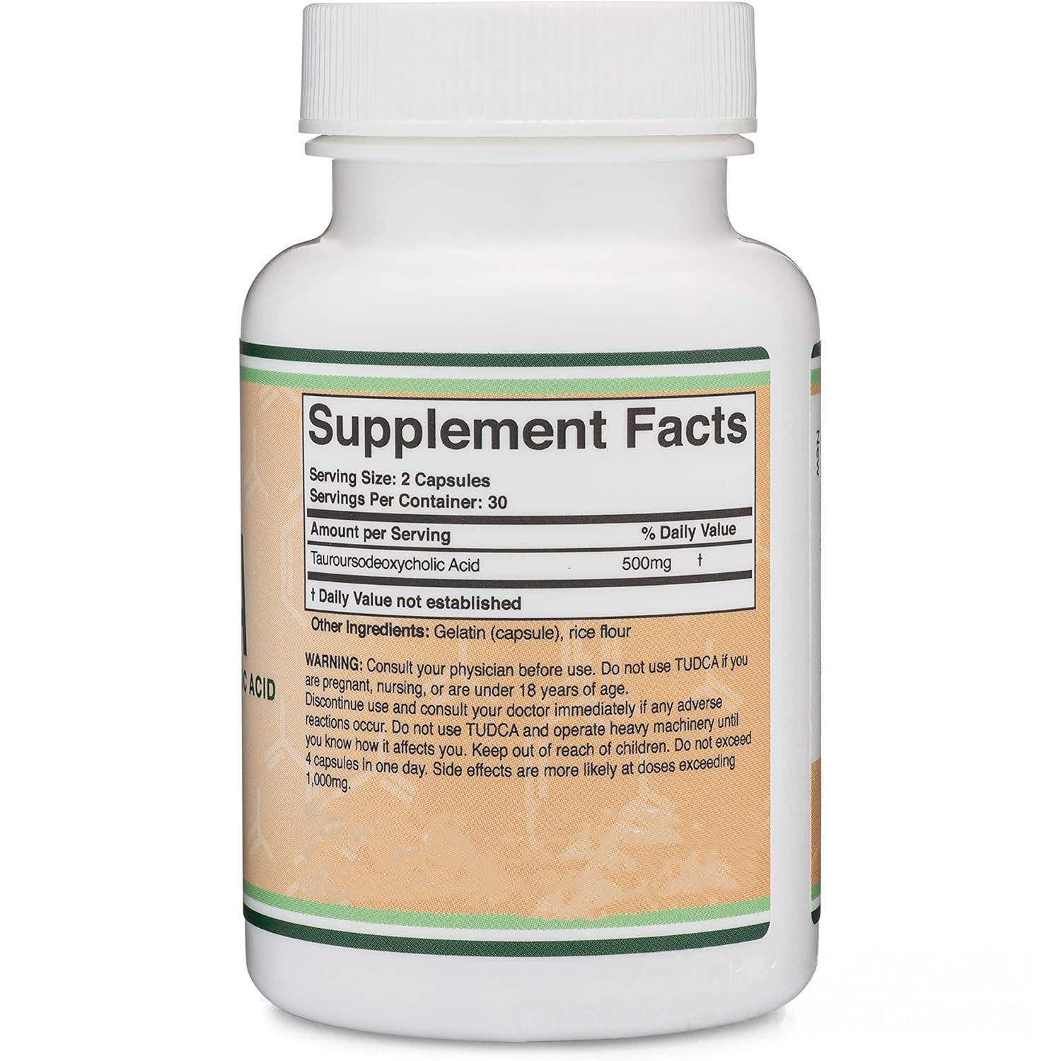 TUDCA Supplement 500mg - 60 Capsules - Thumbnail 3