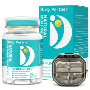 Probiotic Supplement - for Women Men, Lactobacillus Salivarius, 40 Billion CFU Probiotics, Digestive & Gut Support, Intimate Balance- Helps Relieve Bloating, Gas, Diarrhea & Constipation, + Capsule Box Edible