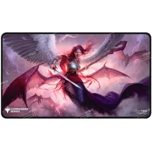 Commander Series #5 - Three Color Wedge - Kaalia (Fan-Voted) Black Stitched Playmat for Magic: The Gathering