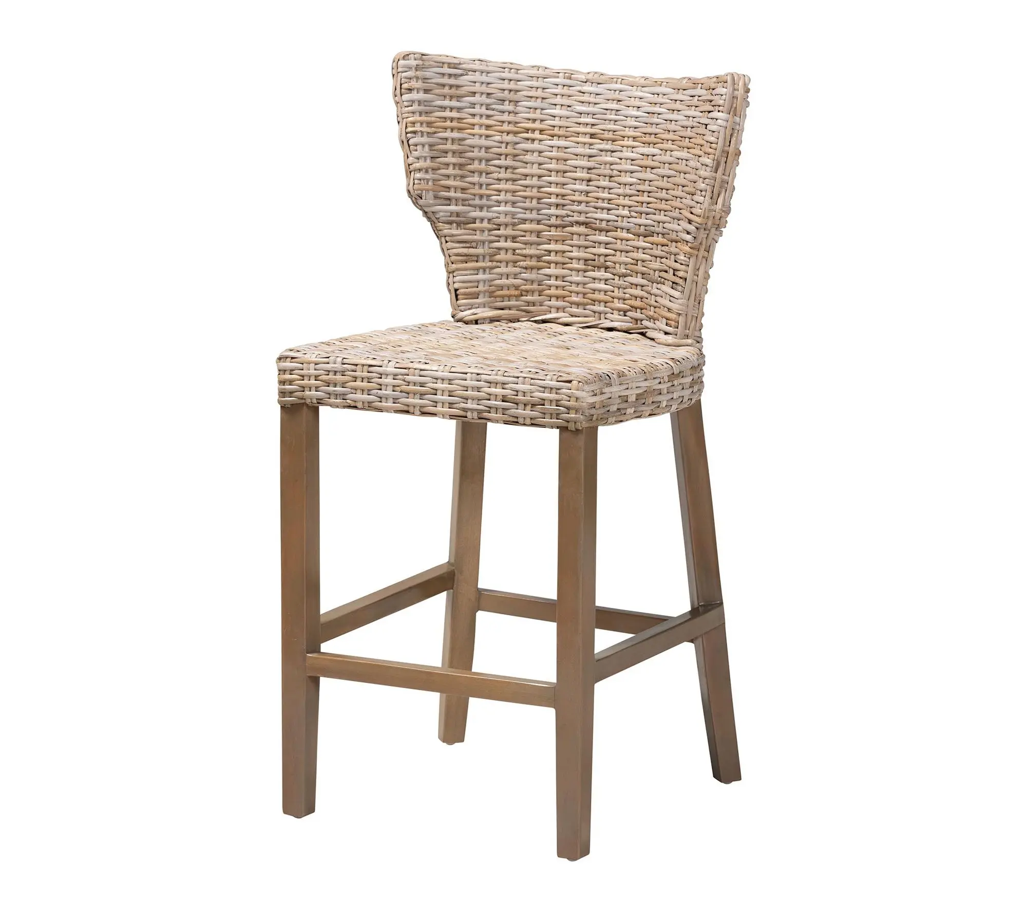 bali & pari Enver Grey Kubu Rattan and Wood Counter Stool bali & pari Enver Grey Kubu Rattan and Wood Counter Stool