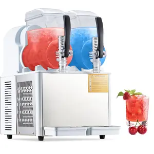 Garvee Commercial Slushy Machines with Self-Cleaning Feature, Available in 8L/2 Gal and 3L/0.8 Gal Capacities, Stainless Steel, 300W-370W Power, Ideal for Homes, Coffee Shops, Restaurants, Bars, in Black and White