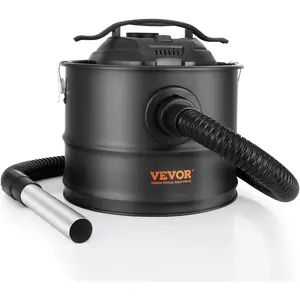 TikTokShopBlackFridayVEVOR Ash Vacuum Cleaner 4 Gallon with 1200W Strong Suction Ash Vac Collector with Wheels and 47.2-in Flexible Hose for Grills Fireplaces Pizza Ovens Log Burner Pellet Stoves Wood Stove