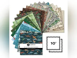 Prehistoric | 10" Square Pack by Makower UK for Andover Fabrics | 42 pcs