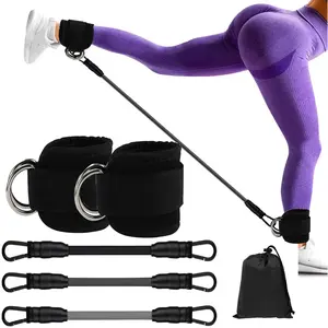 Premium Ankle Straps for Cable Machines, Universal Fit with Soft Comfort Padding, Adjustable Ankle Cuffs for Glute Kickbacks & Cable Workout Exercises, Fitness Accessory for Men and Women