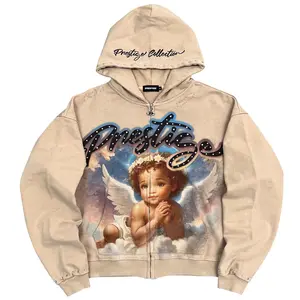 Cream Prestige Angel Hoodie Blue
