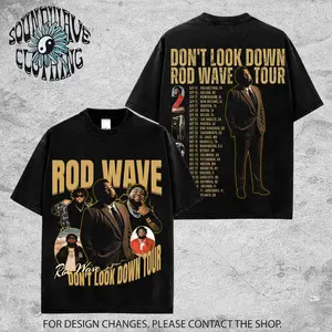 Rod Wave "Don't Look Down" Tour 2026 Shirt V3, Rod Wave Tour Dates T-Shirt, Double Sided Concert Graphic Tee, Rap Music Merch, Unisex Cotton Shirt, Gift for Fans
