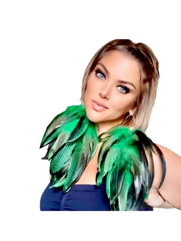 CHIC GREEN - MY FEATHER EARRINGS STYLISH CHIC ELEGANT