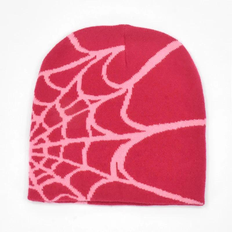 Y2K Spider Web Beanie - Colorful Unisex Soft Stretchable Hat | Adjustable Warm Daily Wear Masks Motorcycle Gloves