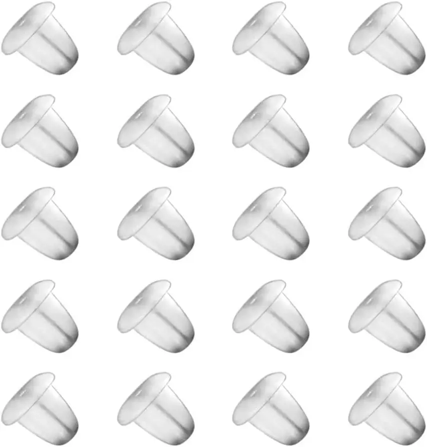 Earring Backings, Rubber Earring Backs for Stud Earrings for Women, Backs for Fish Hook Earrings (100 Pieces)