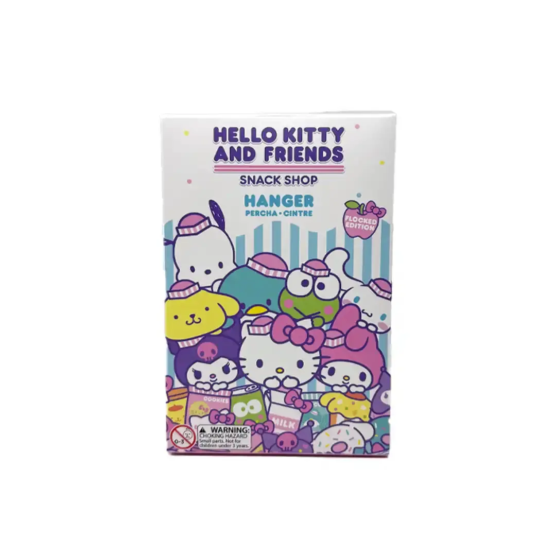 Hello Kitty Flocked Snack Keychain Blind Box - Kawaii Accessories, Cute Keychains, Soft Touch Flocked Finish, Clip Attached Fashion Accessory, Novelty Collectible with Blind Bag Unboxing Fun, Keychain Accessory, Key Charms