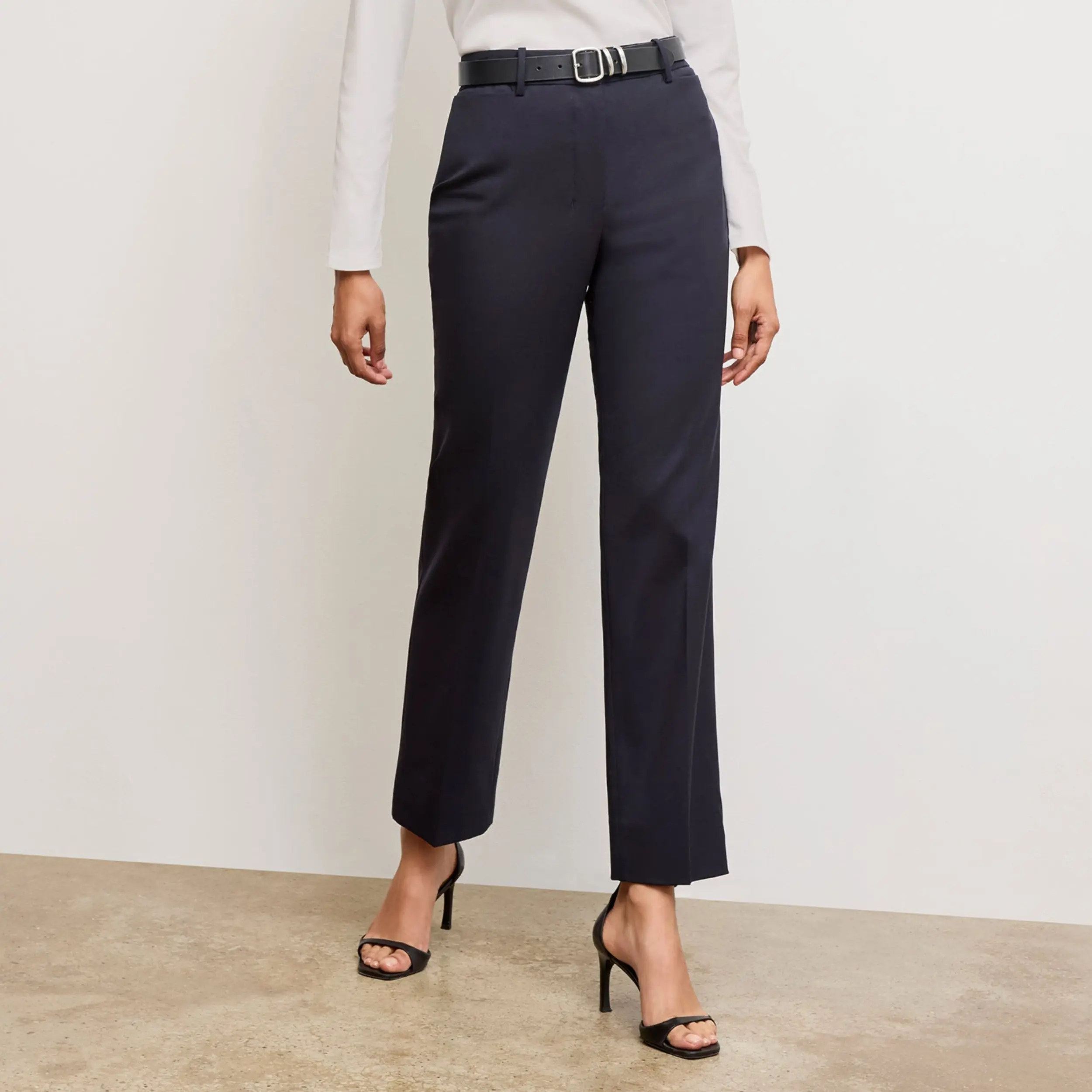 Smith Straight Trouser - Italian Wool Twill :: Dark Navy