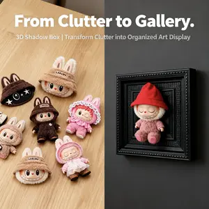 5-Inch Display Opening Frame for Designer Toys – Brown