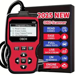 V320 OBD2 Scanner Diagnostic Tool Vehicle Health Monitor Oxygen Test Voltage Data Flow Information I/M Readiness for Cars Trucks Since 1996 Automotive Relay Tester Circuit Battery Tester