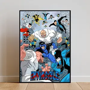 Invincible Unframed Poster & Canvas, A Must-Have for Comic Book Fans, Perfect for Home, Office, Game Room, or Collector's Display