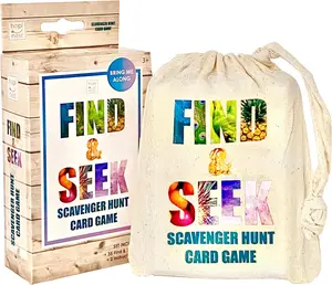 Hapinest Find and Seek Scavenger Hunt Card Game, Indoor Outdoor Activities for Kids Toddler & Family, Beach Camping Travel Car Games for Road Trips, Kids Scavenger Hunt Game Age 3 4 5 6 Years Old & Up 72