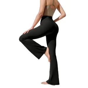 Tummy Control Bootcut Buttery Soft Casual Flared Leggings for Women,High Waisted Flared Yoga Pants,Casual slightly flared yoga pants suitable for wearing in spring, summer, and other seasons Womenswear outdoorfun