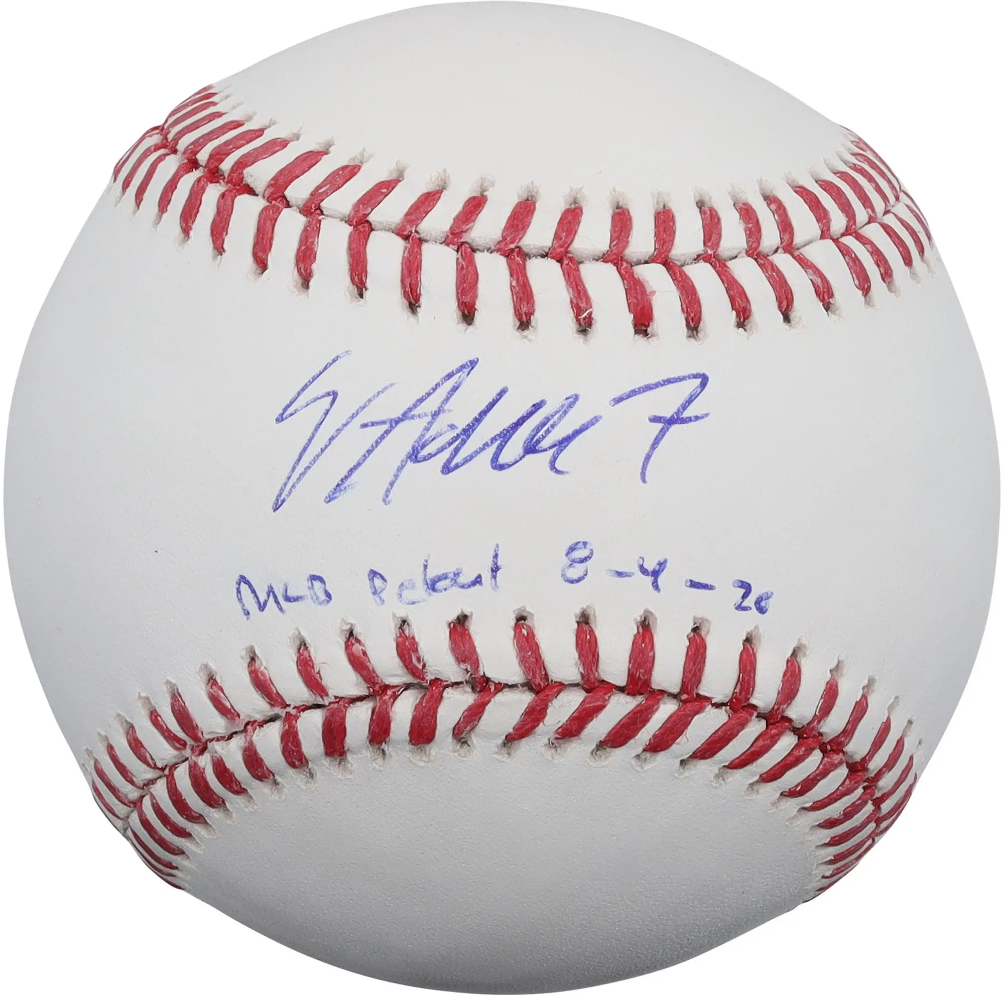 Jo Adell Los Angeles Angels Signed Baseball with "MLB Debut 8/4/20" Inscription