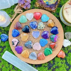 Polished Multicolor Stone Set, 50 Pcs, 0.5" Handpicked Tumbled Stones for Meditation, Crafting, Home Decor, Ethically Sourced, Multicolor