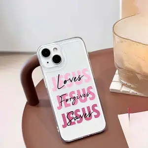 Jesus Letter Pattern Phone Case, Anti-drop Shockproof Phone Protective Cover, Phone Accessory Compatible with iPhone 11 12 13 14 15 16 Pro Max