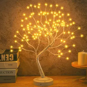 Tabletop Light,108L LED Tree Lamp,Fairy Light Tree with 8 Modes & 6 Hrs Timer,Artificial Tree with Lights USB & Battery Operated,Lighted Tree Indoor for Home Decoration (Warm Glow)
