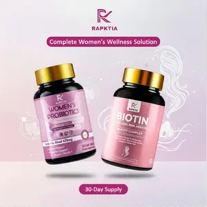 Women’s Beauty & Wellness Duo – Biotin, Collagen, MSM, Keratin + Vitamins for Hair, Skin & Nails, and 50 Billion CFU Probiotics with Prebiotics for Digestive & Immune Support. Gluten-Free, Vegan, Non-GMO & Gelatin-Free