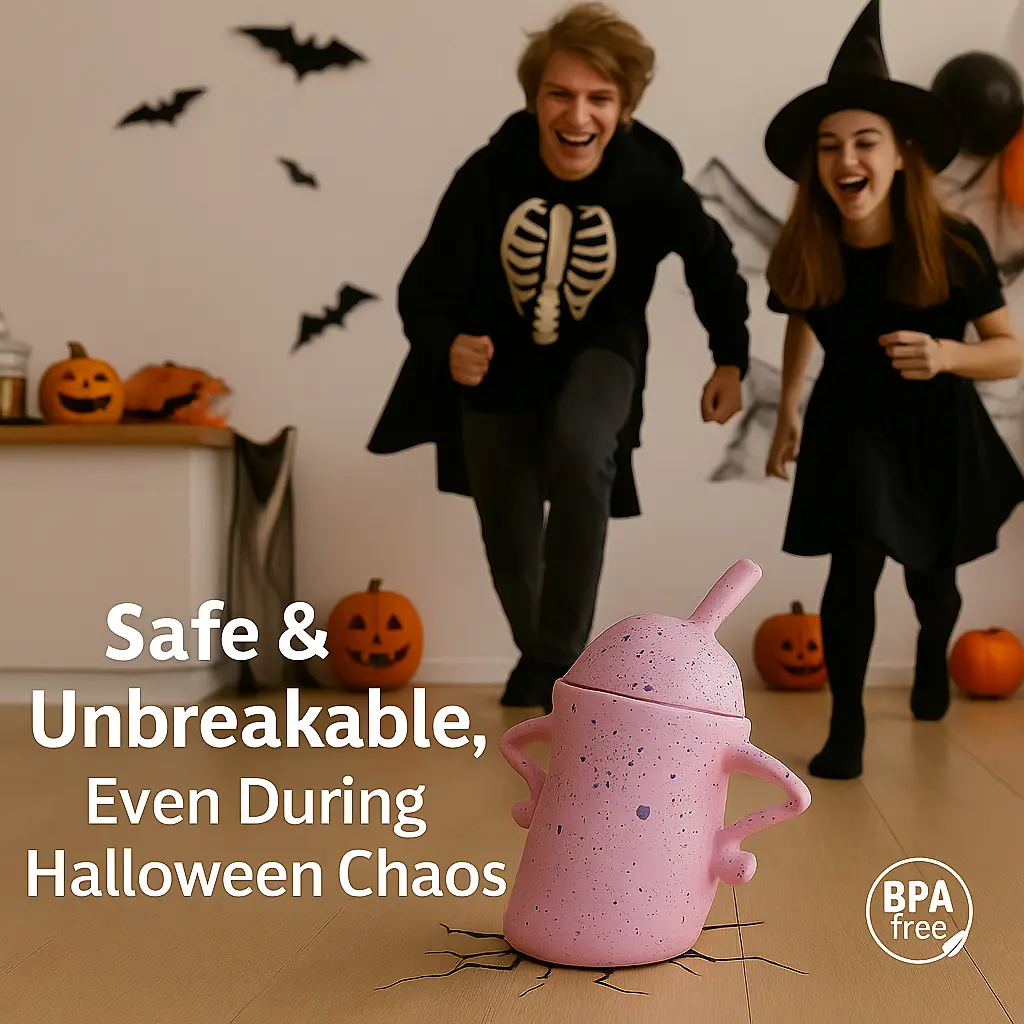Cheeky Multifunctional Ceramic Canister – Themed Halloween Food Pot, Drop-Resistant & Airtight for Spices/Sugar Storage​