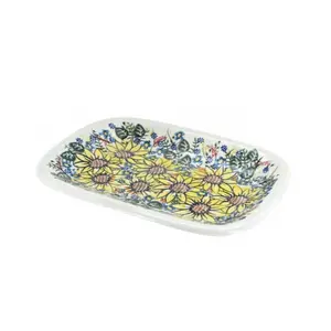 Vena Sunflower Maze Small Rectangular Serving Tray