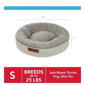 Small Vibrant Life Round Dreamer Mattress Edition Dog Bed