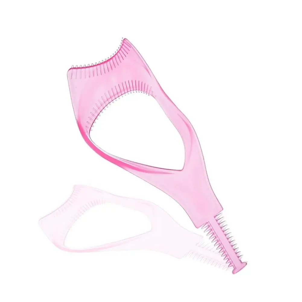 Mascara Shield Applicator Guide, 1-Piece Curved Eyelash Comb for Flawless, No-Smudge Makeup Application, Lash Separator Beauty Tool, Curler, Single Item, Cosmetic Makeup Tool, Daily, Durable, Mascara Lash Separator, Plastic, Nylon Bristles, Eyelash Combin