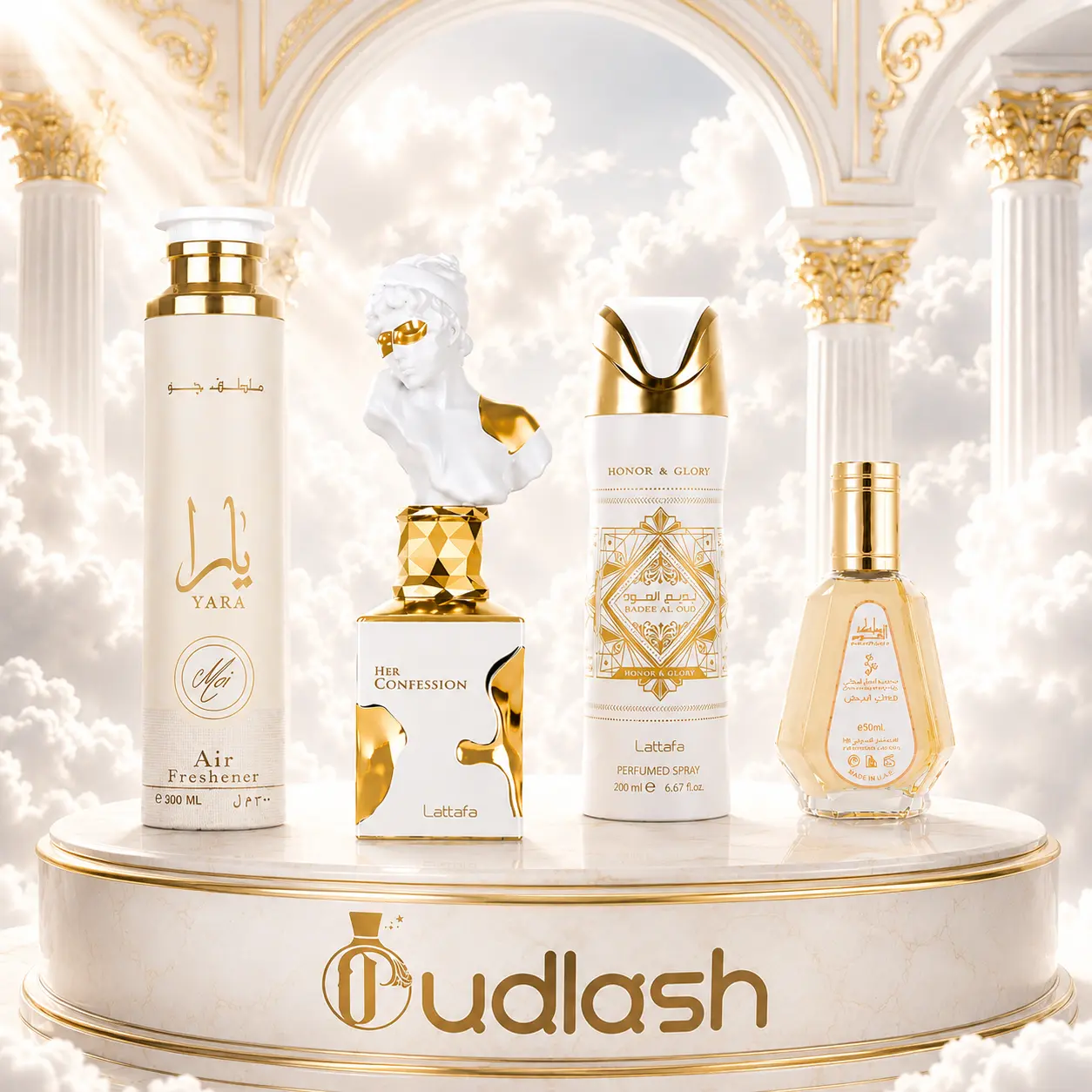 LIMITED TIME until 09/30! | $55 & UNDER Bundle | GIFT W/ PURCHASE | Lattafa Yara Moi Air Freshener + Lattafa Her Confession + Badee Al Oud Honor & Glory Body Spray + Cotton Abyed 50 ML | Women's Fragrance | 50 ML - 300 ML | Vanilla - Musk & Praline Notes
