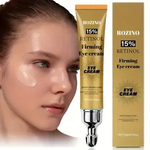 Rozino 15% Retinol Firming Eye Cream with Retinol & Botanicals for Brighter Smoother Eyes 360° Massage Applicator Daily Anti-Aging Care 20g