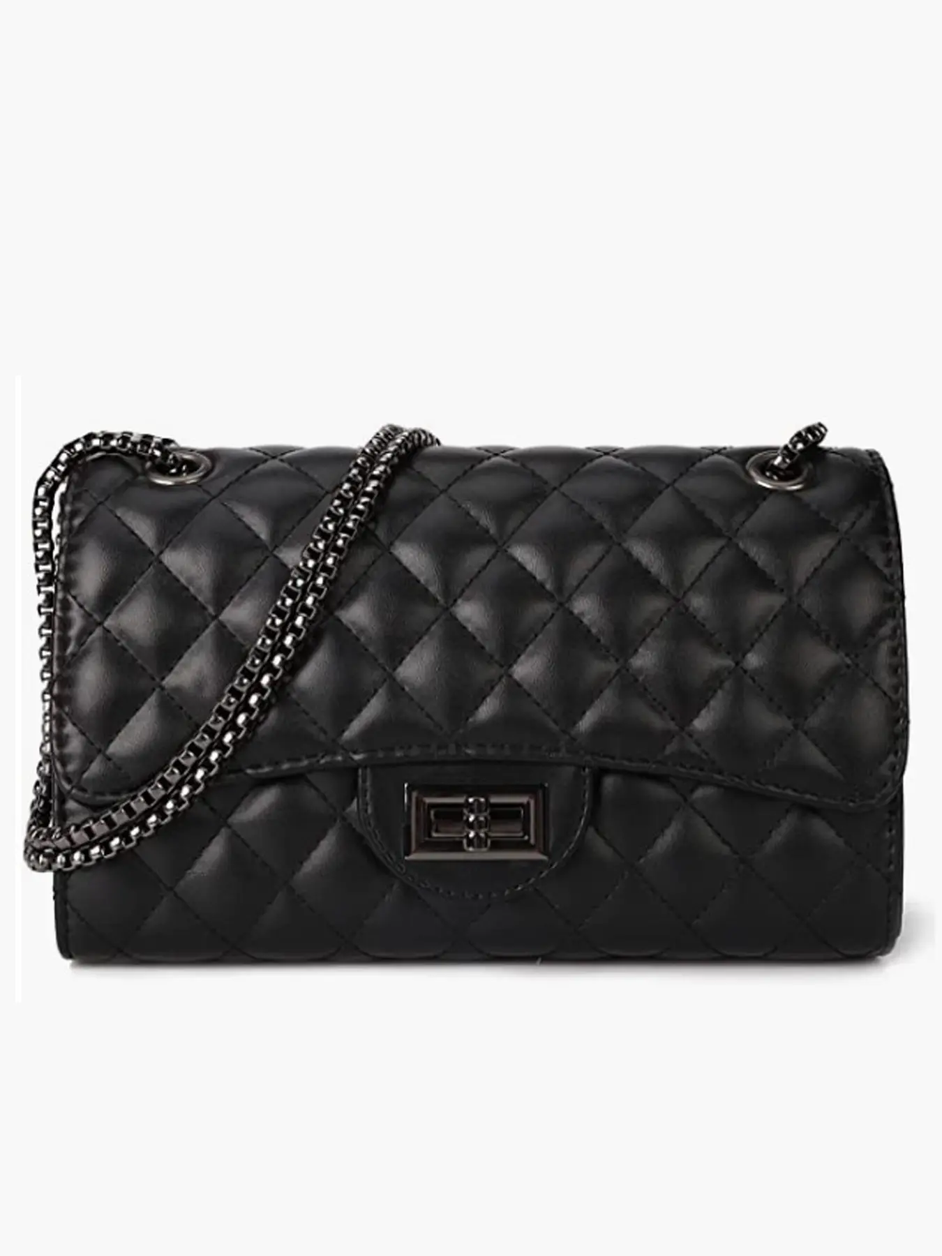 Quilted Crossbody Purse for Women Trendy Ladies Shoulder Bag with Chain Strap Flap Designer Purses Flap Crossbody Purse Crossbody Bags