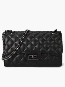 Quilted Crossbody Purse for Women Trendy Ladies Shoulder Bag with Chain Strap Flap Designer Purses Flap Crossbody Purse
