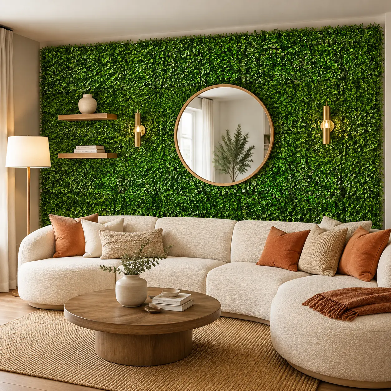 Artificial Greenery Wall Panels – 12-Piece Set (32 Sq. Ft.), 24" x 16" Faux Boxwood Hedge Panels; Suitable for Fences, Gardens, Patios, and Wedding Backdrops; UV-Protected Privacy Screen for Indoor & Outdoor Use.
