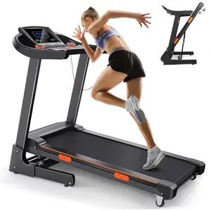 Foldable Treadmills for Home, 3.5HP Auto Incline Treadmill with 17.4 Inch Wide Belt and Handle Bar, 300 lb Capacity, Portable Running Machine Walking Pad Treadmill